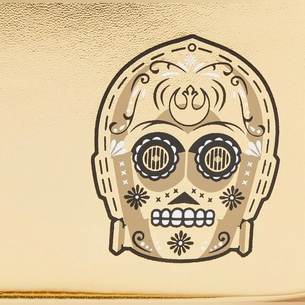 Loungefly Star Wars C-3PO Embroidered Day of the Dead Cosplay Backpack NWT
